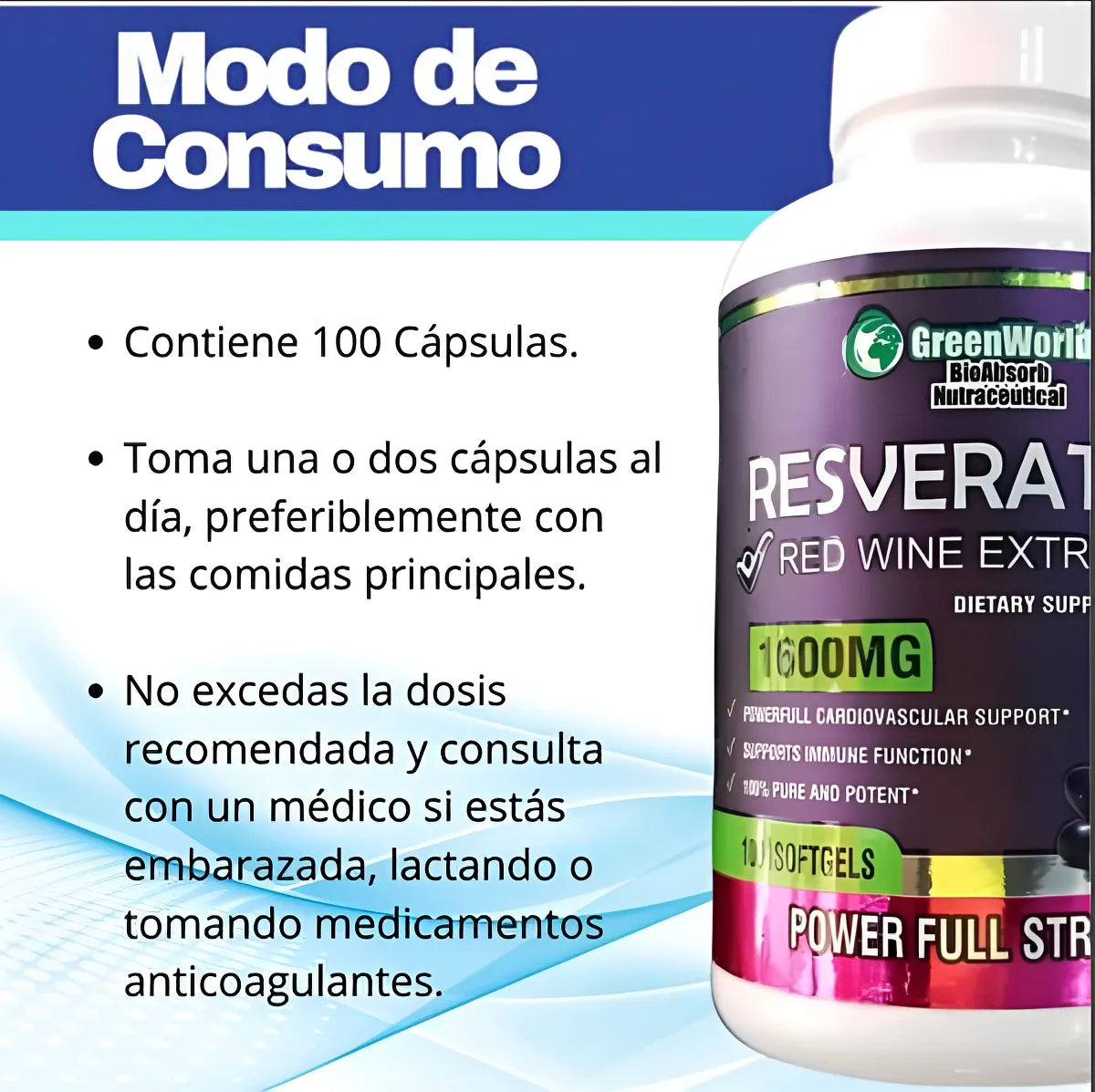 Resveratrol Capsulas X 100