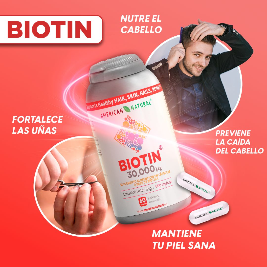 Biotin- ayuda tu cabello y uñas